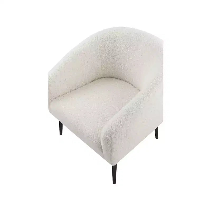 Meridian Furniture, Fauteuil d'appoint en fausse fourrure de mouton blanche Barlow