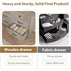 6 Commodes de Chambre, 47 Pouces de Large, Commodes de Rangement sur Pieds, Commode de Rangement en Bois pour Salon, Chambre, Entrée