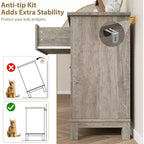 6 Commodes de Chambre, 47 Pouces de Large, Commodes de Rangement sur Pieds, Commode de Rangement en Bois pour Salon, Chambre, Entrée