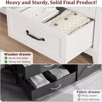 6 Commodes de Chambre, 47 Pouces de Large, Commodes de Rangement sur Pieds, Commode de Rangement en Bois pour Salon, Chambre, Entrée