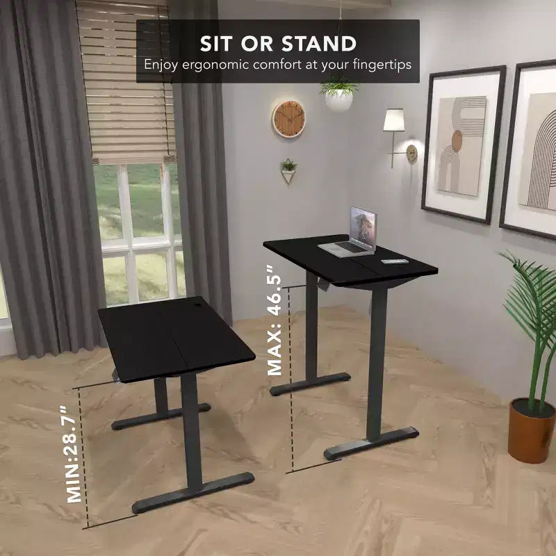 Bureau compact électrique assis-debout avec plateau de 40 pouces