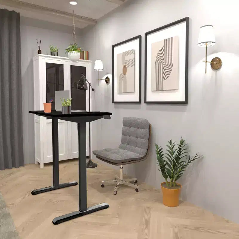 Bureau compact électrique assis-debout avec plateau de 40 pouces