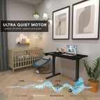 Bureau compact électrique assis-debout avec plateau de 40 pouces