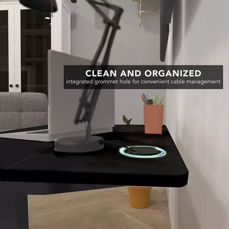 Bureau compact électrique assis-debout avec plateau de 40 pouces