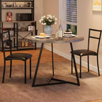 Dining Table Set for 2, Kitchen Table and Chairs for 2 with Upholstered Chairs, 3 Piece Dining Room Table Set, Round Kitchen Table Set