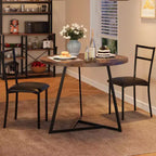 Dining Table Set for 2, Kitchen Table and Chairs for 2 with Upholstered Chairs, 3 Piece Dining Room Table Set, Round Kitchen Table Set