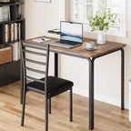 Dining Table Set for 4, Kitchen Table and Chairs for 4, 5 Piece Kitchen Dining Room Table Set,Wood Modern Rectangle Dinner Table With Upholstered Seat
