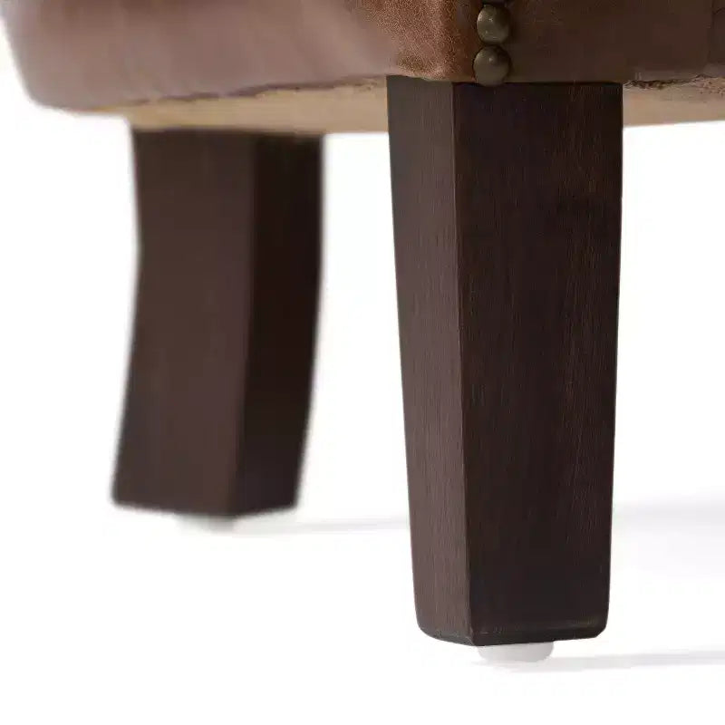 Christopher Knight Home Njord Contemporary Top Grain Leather Upholstered Club Chair with Nailhead Trim
