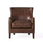 Christopher Knight Home Njord Contemporary Top Grain Leather Upholstered Club Chair with Nailhead Trim