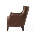 Christopher Knight Home Njord Contemporary Top Grain Leather Upholstered Club Chair with Nailhead Trim