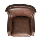 Christopher Knight Home Njord Contemporary Top Grain Leather Upholstered Club Chair with Nailhead Trim