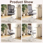 Chaise de bureau haute Karl Home | Respirante en maille, chaise de dessinateur avec anneau de repose-pieds réglable