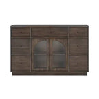Christopher Knight Home Mirae 55.1'' Vintage Storage Cabinet with 7 Drawers, 2 Glass Doors and Adjustable Shelves