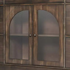 Christopher Knight Home Mirae 55.1'' Vintage Storage Cabinet with 7 Drawers, 2 Glass Doors and Adjustable Shelves