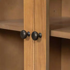 Christopher Knight Home Mirae 55.1'' Vintage Storage Cabinet with 7 Drawers, 2 Glass Doors and Adjustable Shelves