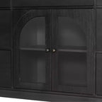 Christopher Knight Home Mirae 55.1'' Vintage Storage Cabinet with 7 Drawers, 2 Glass Doors and Adjustable Shelves