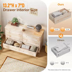 Karl Home 6-Drawer Natural MDF (Medium-Density Fiberboard) 57.09in. W Chest of Drawer