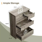 Karl Home 6-Drawer Grey Particle Board 31.5in. W Chest of Drawer