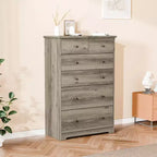 Karl Home 6-Drawer Grey Particle Board 31.5in. W Chest of Drawer