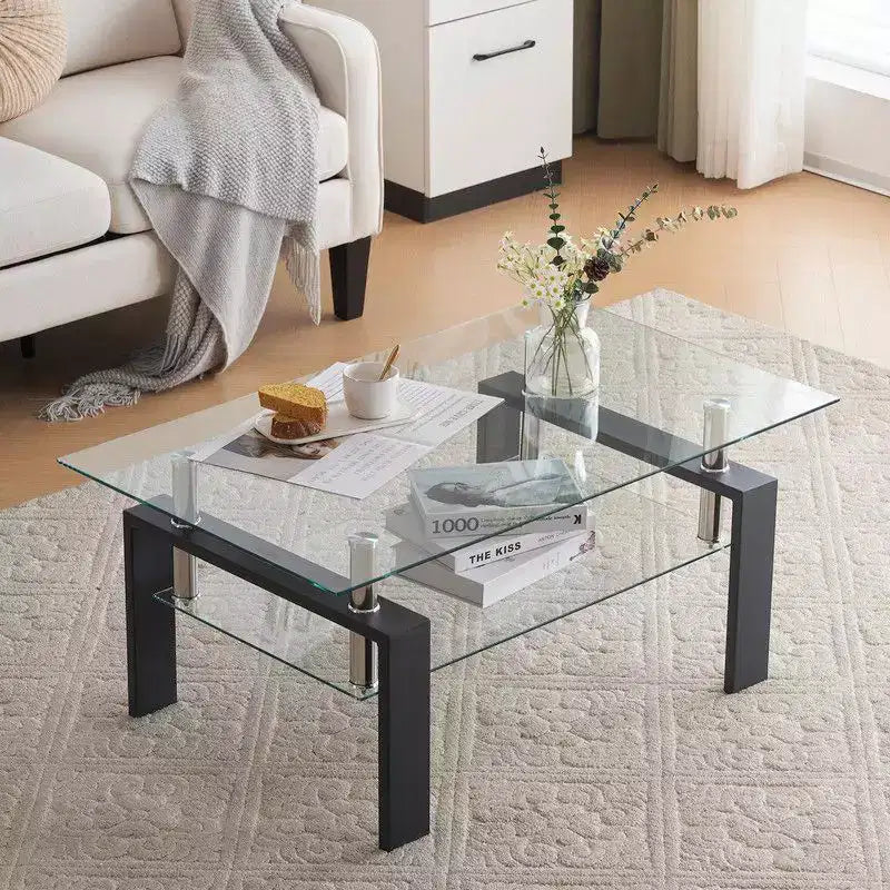Aubai Glass Top Coffee Table