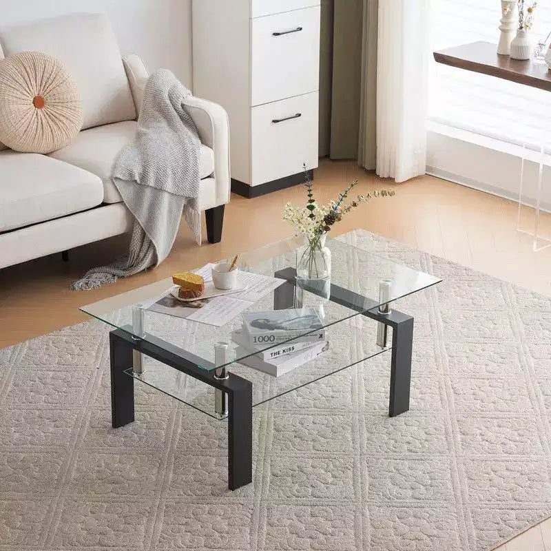 Aubai Glass Top Coffee Table