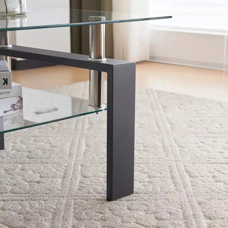Aubai Glass Top Coffee Table