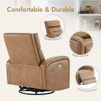 Spruce & Spring Power Glider Swivel Rocker Recliner Chair Nursery Recliner