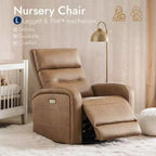 Spruce & Spring Power Glider Swivel Rocker Recliner Chair Nursery Recliner