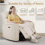 Spruce & Spring Power Glider Swivel Rocker Recliner Chair Nursery Recliner