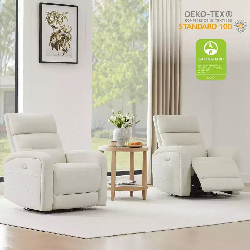 Spruce & Spring Power Glider Swivel Rocker Recliner Chair Nursery Recliner
