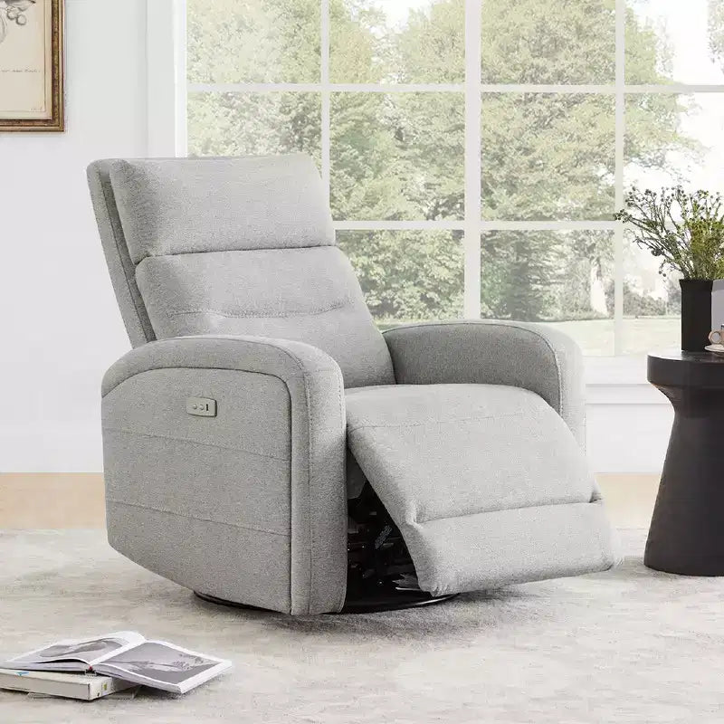 Spruce & Spring Power Glider Swivel Rocker Recliner Chair Nursery Recliner