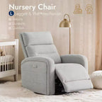 Spruce & Spring Power Glider Swivel Rocker Recliner Chair Nursery Recliner