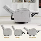 Spruce & Spring Power Glider Swivel Rocker Recliner Chair Nursery Recliner