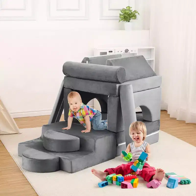 13PCS Modular Kids Couch, Convertible Kids Modular Play Couch,Foam Modular Sectional Sofa