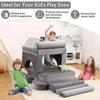 13PCS Modular Kids Couch, Convertible Kids Modular Play Couch,Foam Modular Sectional Sofa