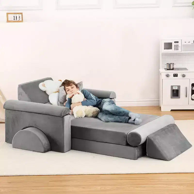 13PCS Modular Kids Couch, Convertible Kids Modular Play Couch,Foam Modular Sectional Sofa