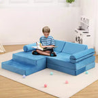 13PCS Modular Kids Couch, Convertible Kids Modular Play Couch,Foam Modular Sectional Sofa