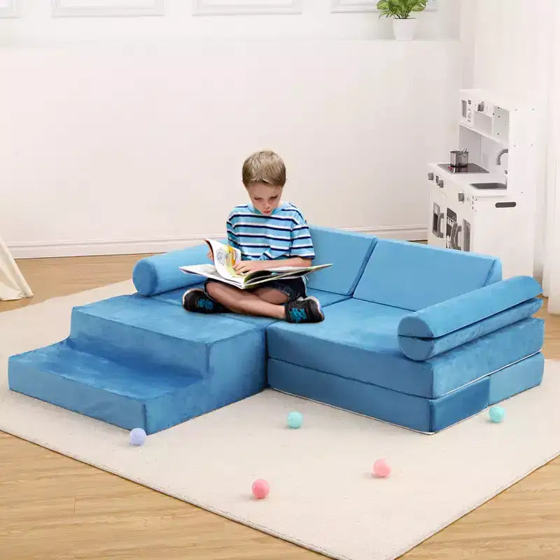 13PCS Modular Kids Couch, Convertible Kids Modular Play Couch,Foam Modular Sectional Sofa