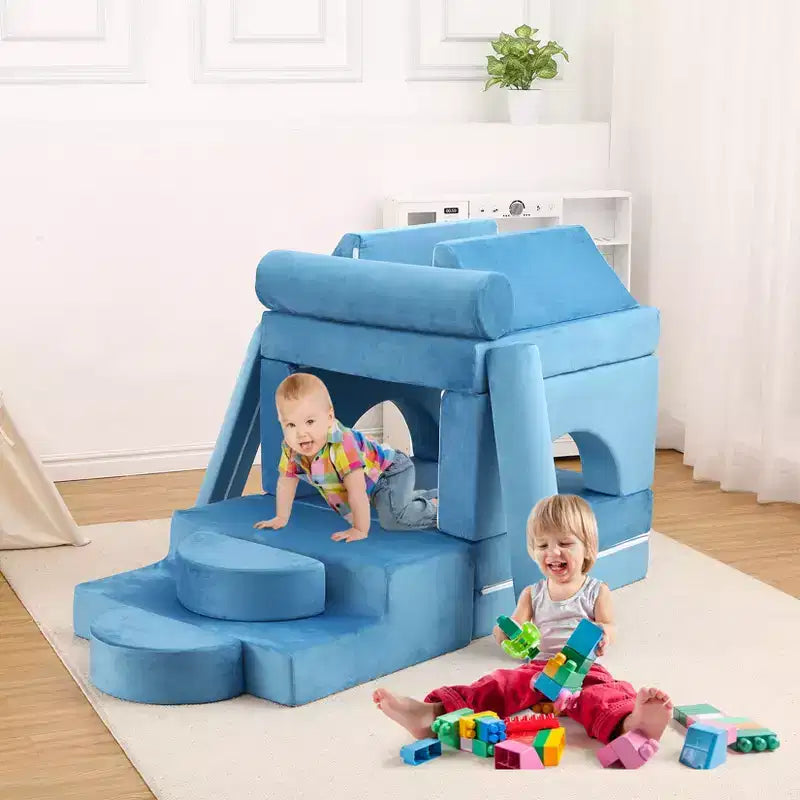 13PCS Modular Kids Couch, Convertible Kids Modular Play Couch,Foam Modular Sectional Sofa