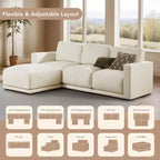 Spruce & Spring Oversized Modular Sectional Sofa Cloud Couch for living room, 4 Pieces