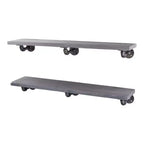 RESTORE Riverstone Grey 36 in. Shelves with L-Shaped Brackets by Pipe Decor