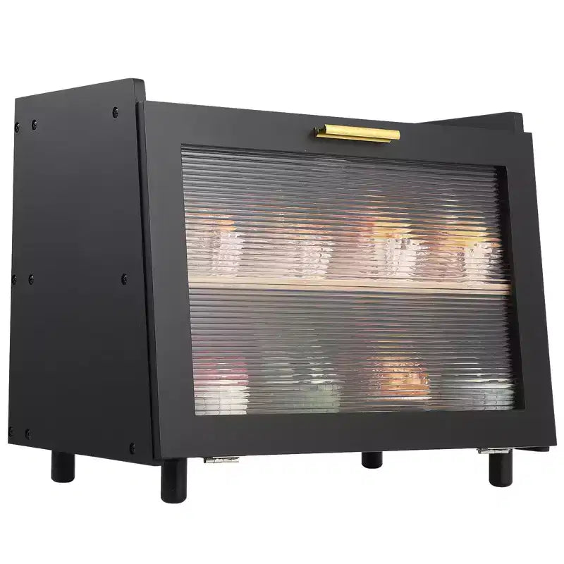 Bread Box for Kitchen Counter, Double Layer Bamboo Bread Storage with Window
