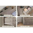 COZONY Commode 12 Tiroirs pour Chambre, Commode Haute 61 Tiroirs en Bois, Commode Moderne avec Glissières Métalliques, Grand Rangement pour Salon, Couloir