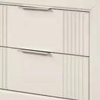 Royal Hampton Nightstand, 2 Drawers, Antique White Finished Solid Wood, 27 Inch