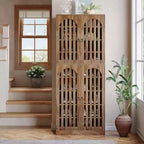 Meuble de rangement à chaussures haut Lantine 70.86 avec étagères amovibles, étagère à chaussures à 9 niveaux pour 27 à 36 paires pour entrée, couloir, placard
