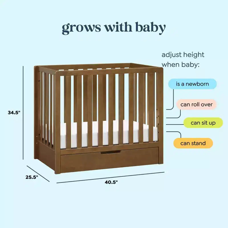 Carter's by daVinci Colby 4-in-1 Convertible Mini Crib with Trundle