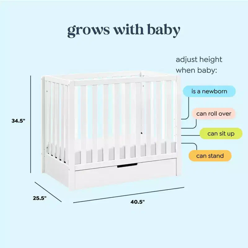 Carter's by daVinci Colby 4-in-1 Convertible Mini Crib with Trundle
