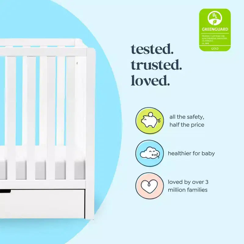 Carter's by daVinci Colby 4-in-1 Convertible Mini Crib with Trundle