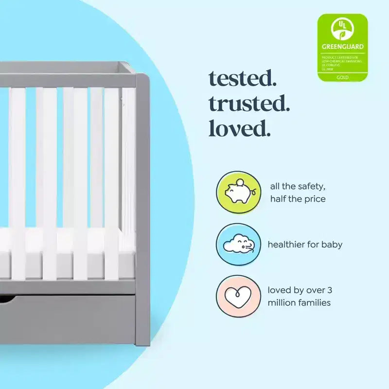 Carter's by daVinci Colby 4-in-1 Convertible Mini Crib with Trundle