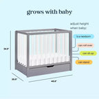Carter's by daVinci Colby 4-in-1 Convertible Mini Crib with Trundle